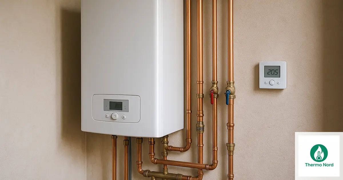 Chaudière murale ou pompe à chaleur air-eau dans un local technique à Le Plessis-Trévise (94420) — intervention Thermo Nord