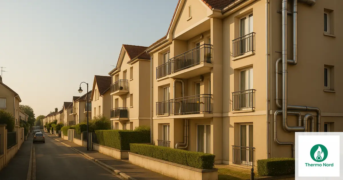 Pavillons et immeubles résidentiels à Sucy-en-Brie (94370), Val-de-Marne — zone d'intervention Thermo Nord