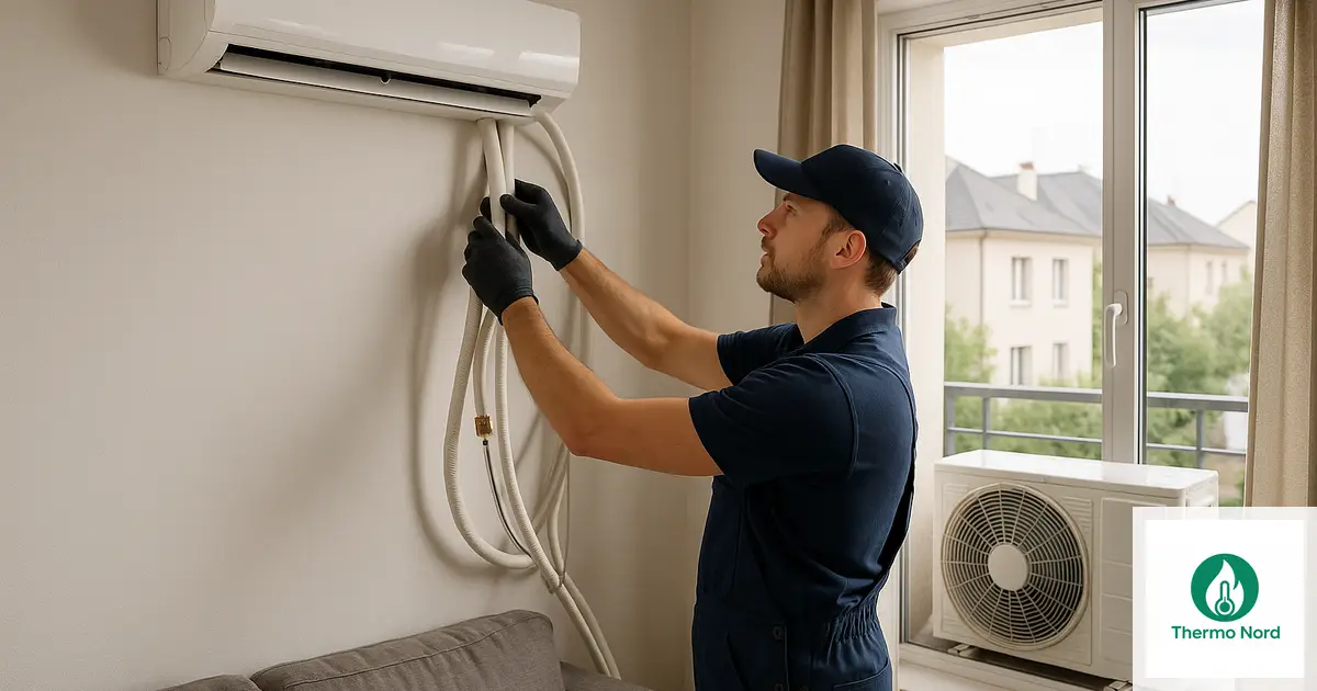 Unité intérieure de climatisation split sur un mur d'appartement à Cachan (94230) — intervention Thermo Nord