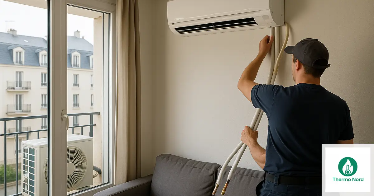 Unité intérieure de climatisation split sur un mur d'appartement à Chevilly-Larue (94550) — intervention Thermo Nord