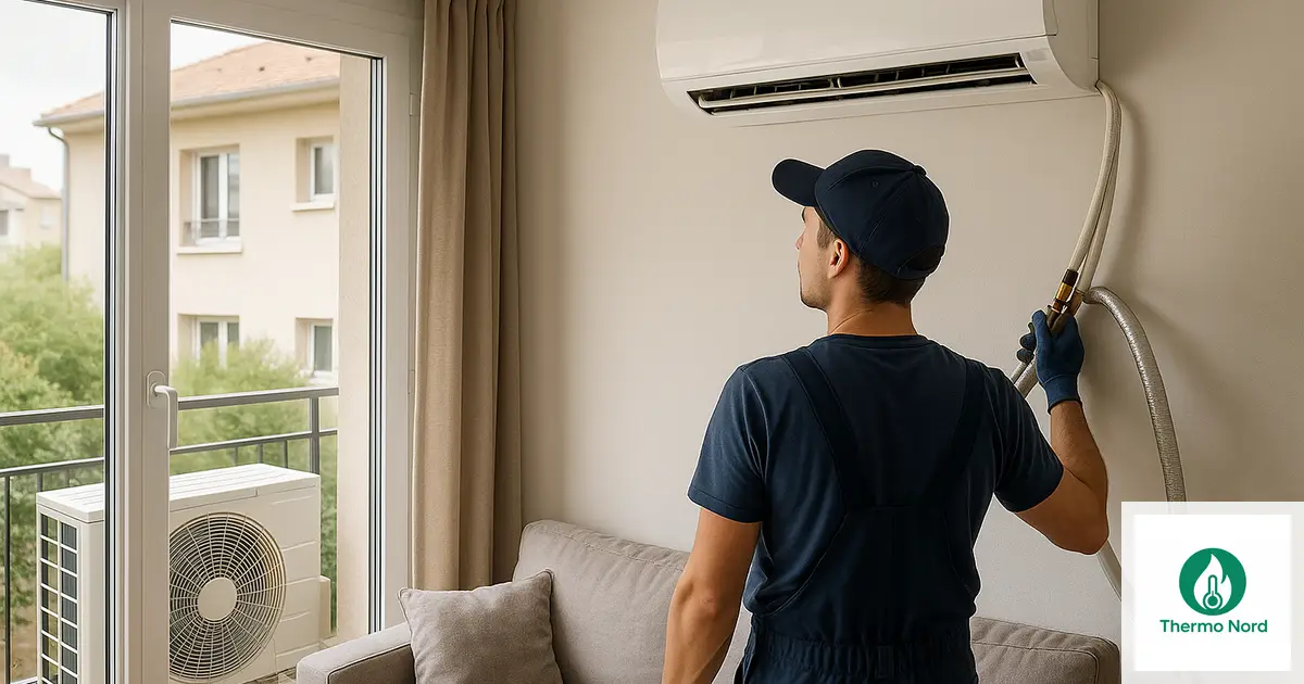 Unité intérieure de climatisation split sur un mur d'appartement à L'Haÿ-les-Roses (94240) — intervention Thermo Nord