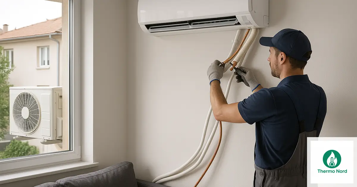Unité intérieure de climatisation split sur un mur d'appartement à Saint-Maurice (94410) — intervention Thermo Nord