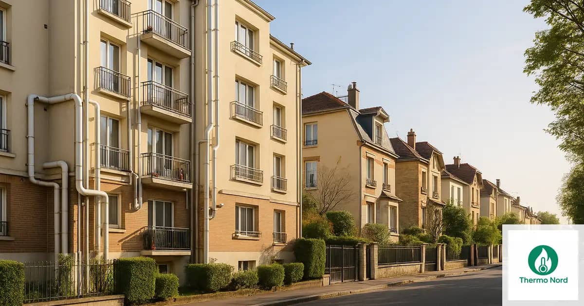 Pavillons et immeubles résidentiels à Saint-Mandé (94160), Val-de-Marne — zone d'intervention Thermo Nord
