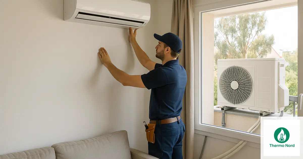 Unité intérieure de climatisation split sur un mur d'appartement à Alfortville (94140) — intervention Thermo Nord