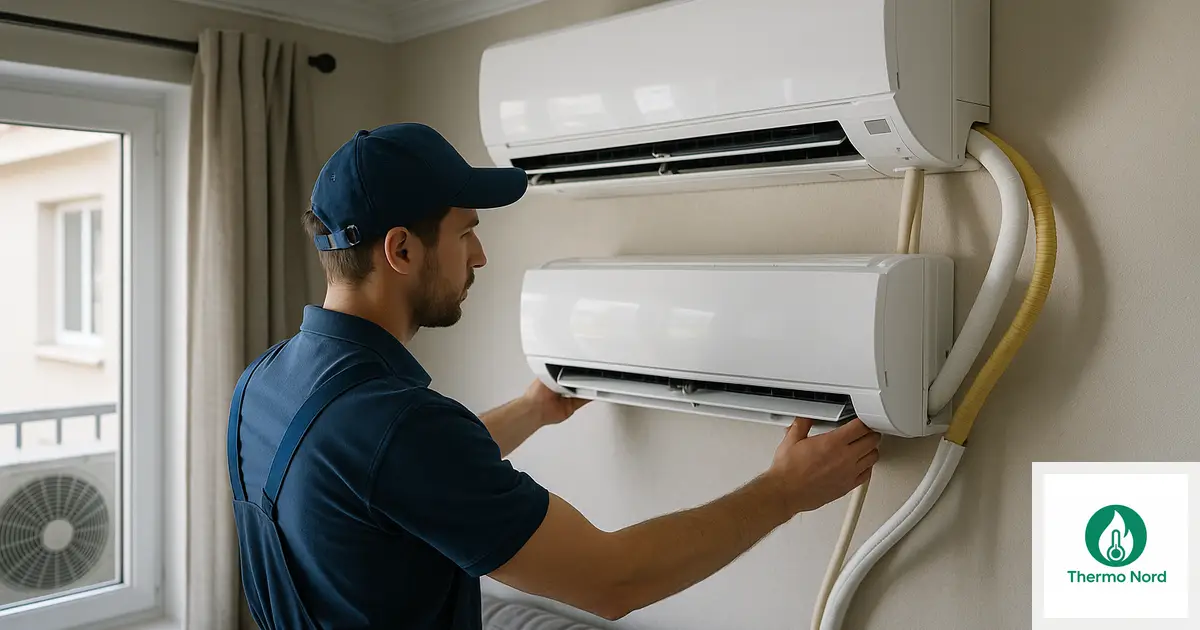Unité intérieure de climatisation split sur un mur d'appartement à Choisy-le-Roi (94600) — intervention Thermo Nord