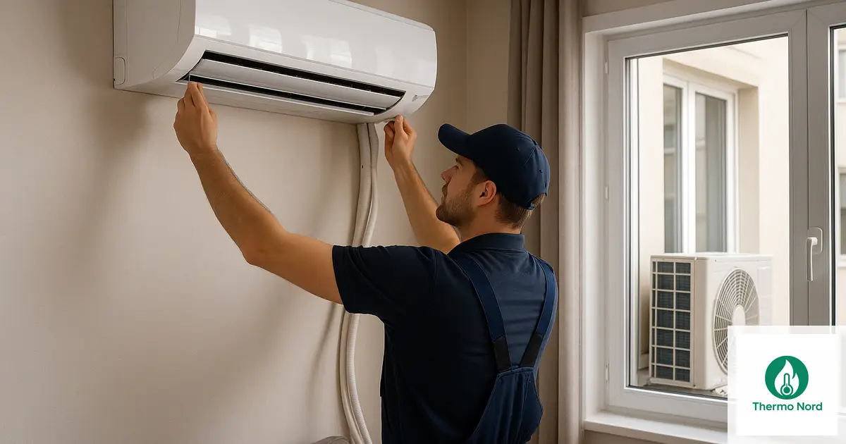 Unité intérieure de climatisation split sur un mur d'appartement à Gentilly (94250) — intervention Thermo Nord