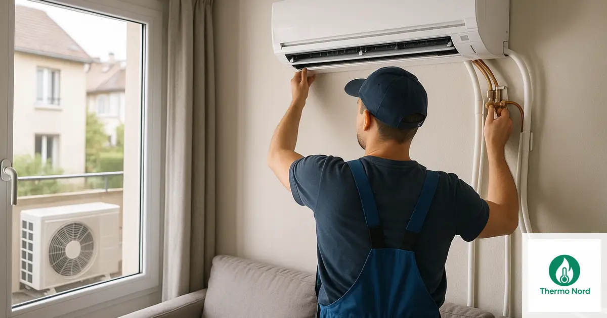 Unité intérieure de climatisation split sur un mur d'appartement à Le Perreux-sur-Marne (94170) — intervention Thermo Nord