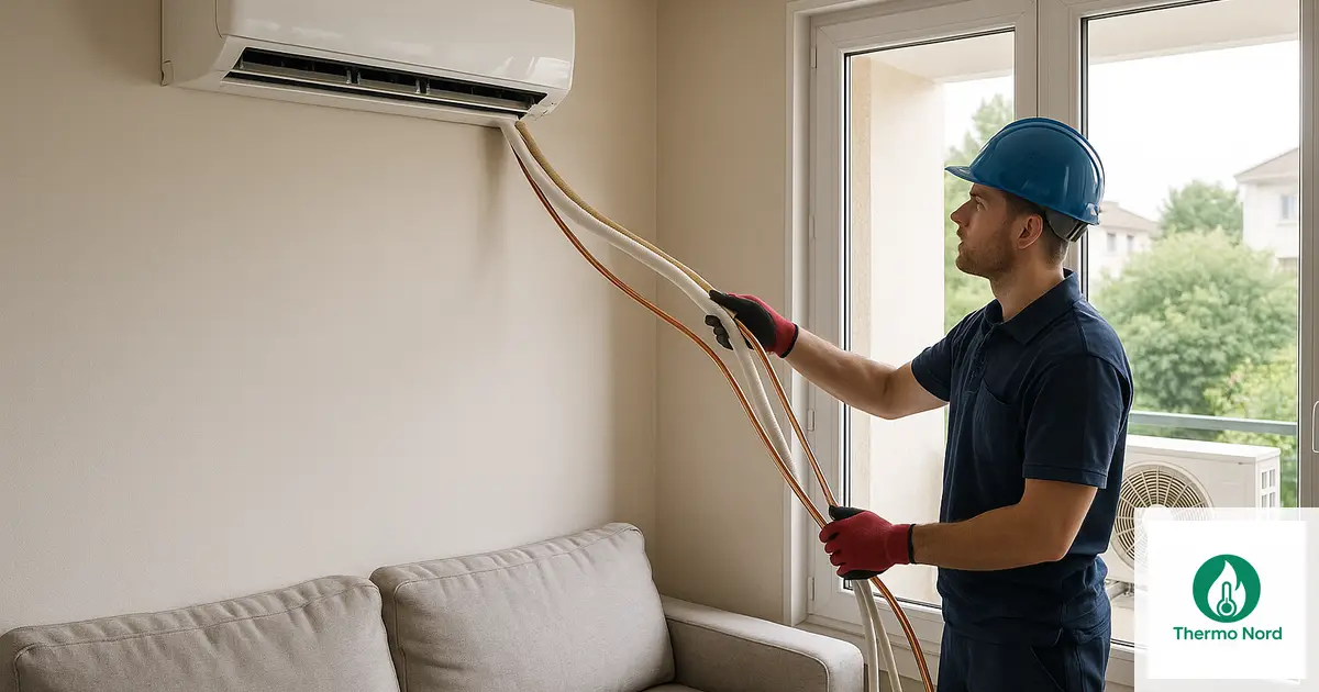 Unité intérieure de climatisation split sur un mur d'appartement à Le Plessis-Trévise (94420) — intervention Thermo Nord