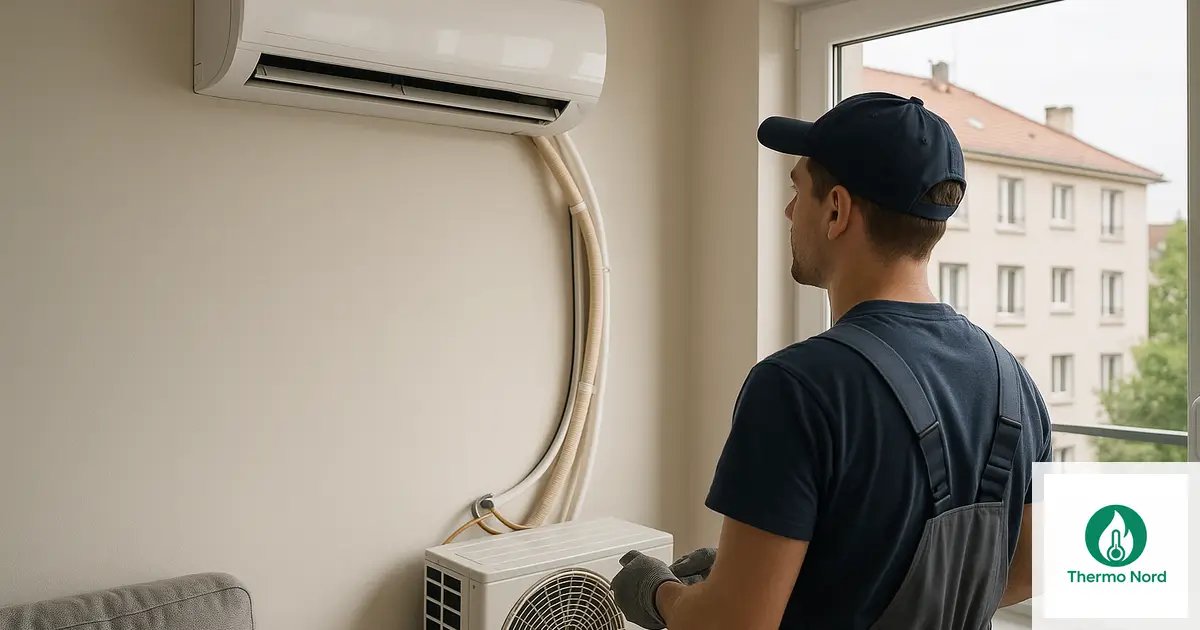 Unité intérieure de climatisation split sur un mur d'appartement à Orly (94310) — intervention Thermo Nord