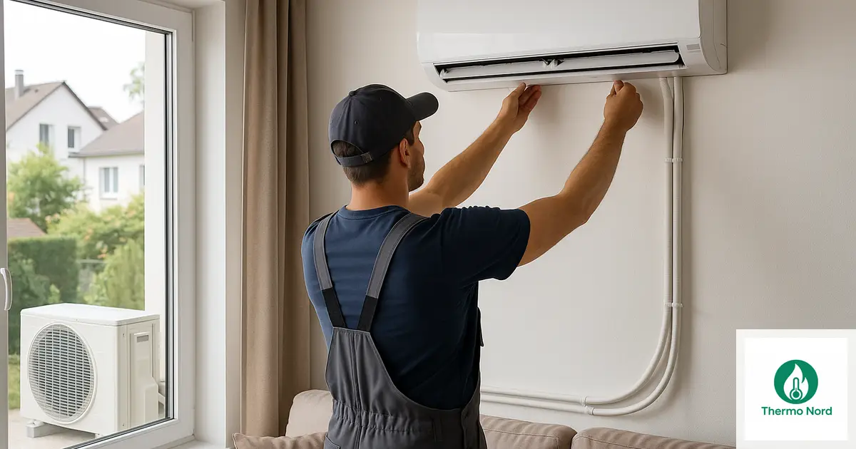 Unité intérieure de climatisation split sur un mur d'appartement à Ormesson-sur-Marne (94490) — intervention Thermo Nord
