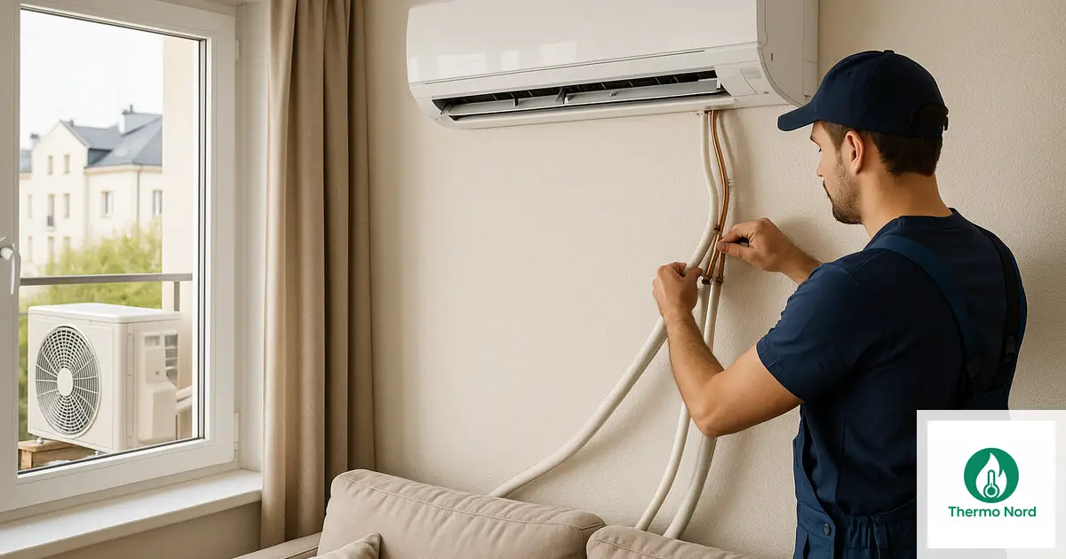 Unité intérieure de climatisation split sur un mur d'appartement à Périgny-sur-Yerres (94520) — intervention Thermo Nord