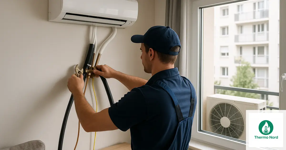 Unité intérieure de climatisation split sur un mur d'appartement à Rungis (94150) — intervention Thermo Nord