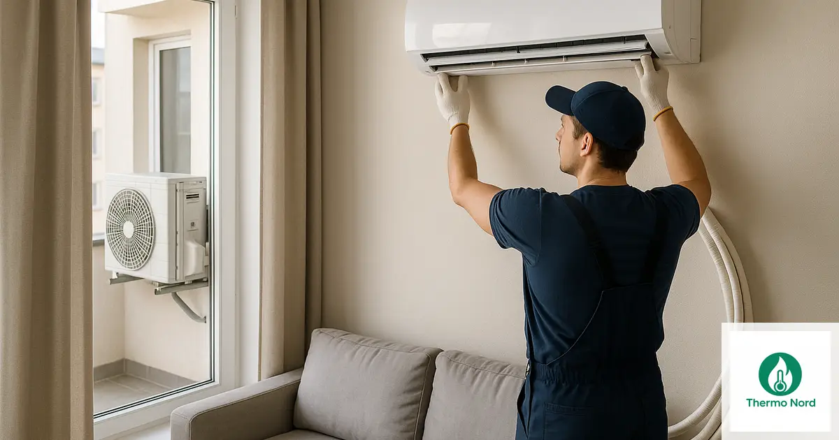 Unité intérieure de climatisation split sur un mur d'appartement à Sucy-en-Brie (94370) — intervention Thermo Nord