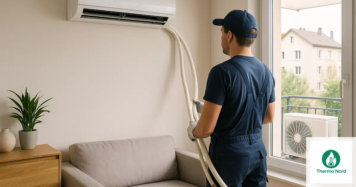 Unité intérieure de climatisation split sur un mur d'appartement à Thiais (94320) — intervention Thermo Nord