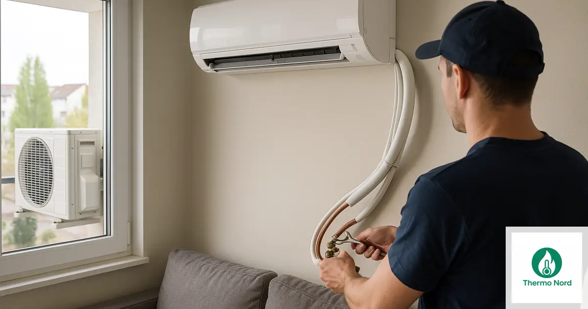 Unité intérieure de climatisation split sur un mur d'appartement à Valenton (94460) — intervention Thermo Nord