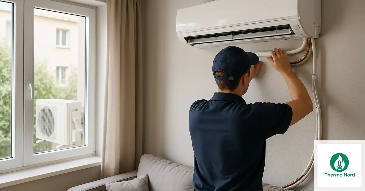 Unité intérieure de climatisation split sur un mur d'appartement à Villeneuve-le-Roi (94290) — intervention Thermo Nord