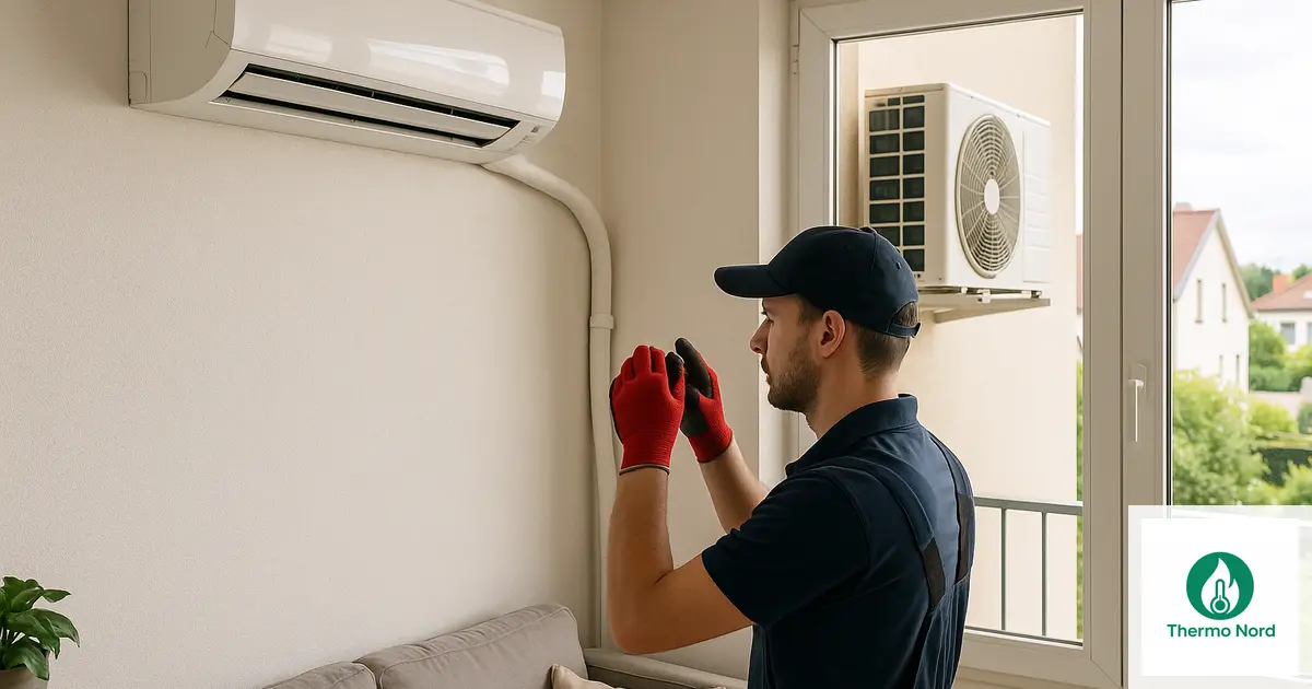 Unité intérieure de climatisation split sur un mur d'appartement à Villiers-sur-Marne (94350) — intervention Thermo Nord