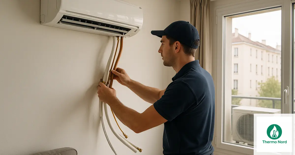 Unité intérieure de climatisation split sur un mur d'appartement à Vincennes (94300) — intervention Thermo Nord
