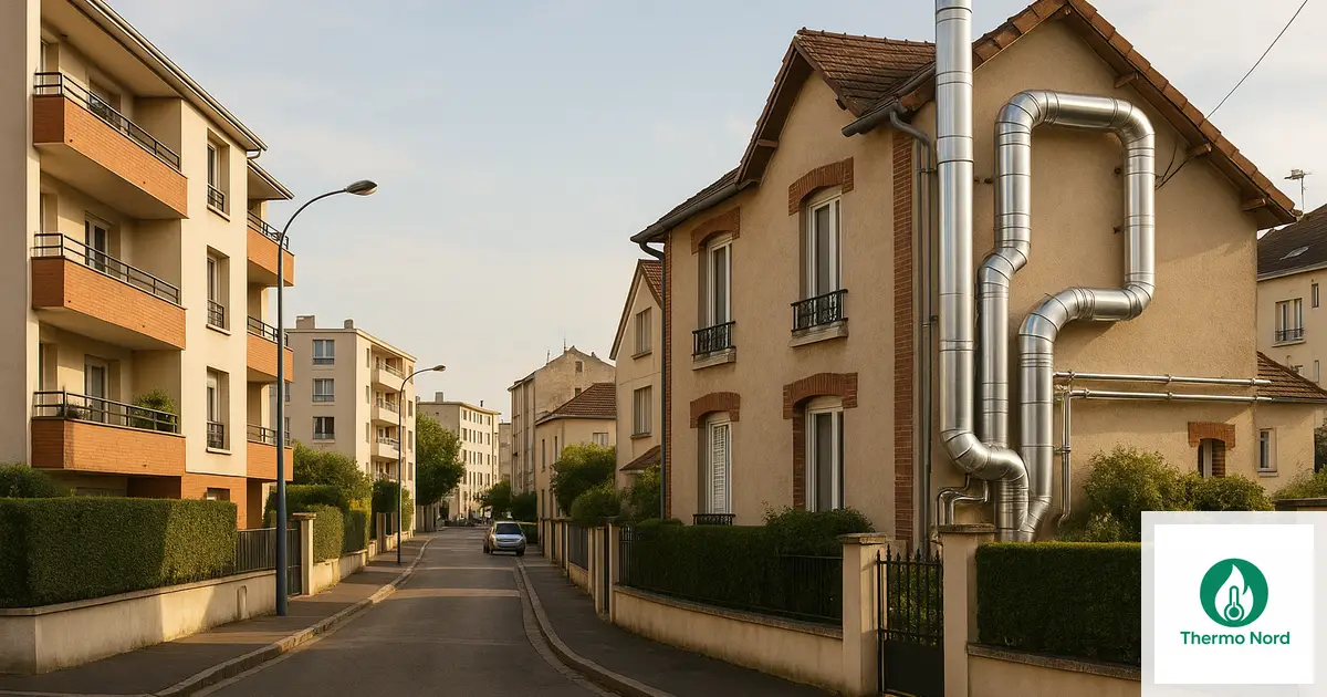 Pavillons et immeubles résidentiels à Alfortville (94140), Val-de-Marne — zone d'intervention Thermo Nord