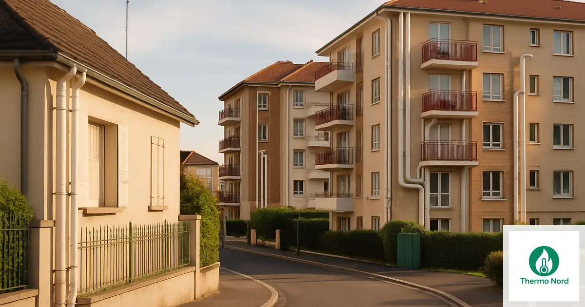 Pavillons et immeubles résidentiels à Boissy-Saint-Léger (94470), Val-de-Marne — zone d'intervention Thermo Nord
