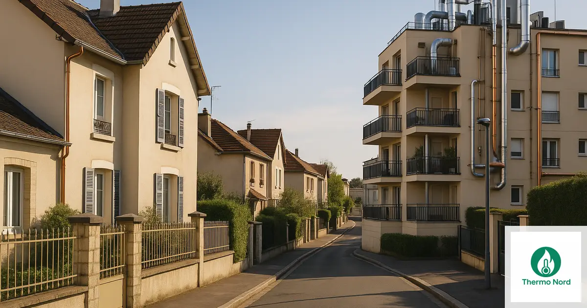 Pavillons et immeubles résidentiels à Le Perreux-sur-Marne (94170), Val-de-Marne — zone d'intervention Thermo Nord