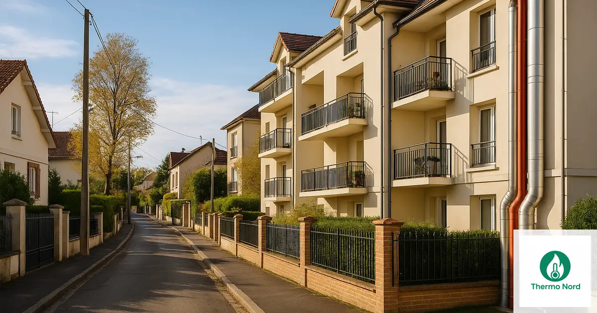 Pavillons et immeubles résidentiels à Le Plessis-Trévise (94420), Val-de-Marne — zone d'intervention Thermo Nord