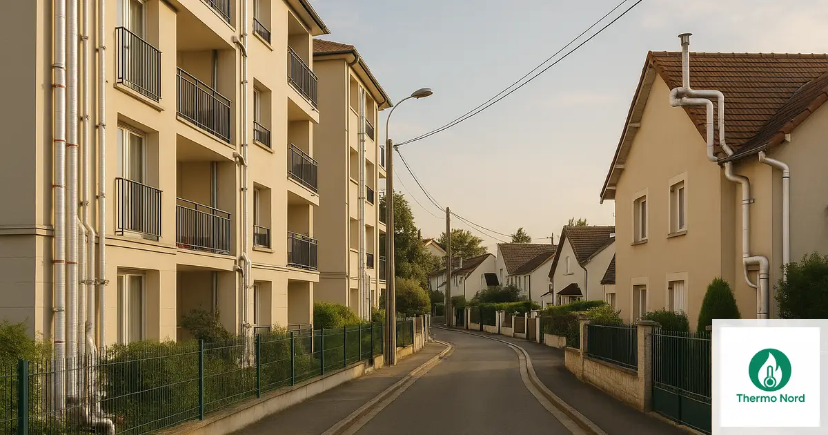Pavillons et immeubles résidentiels à Limeil-Brévannes (94450), Val-de-Marne — zone d'intervention Thermo Nord
