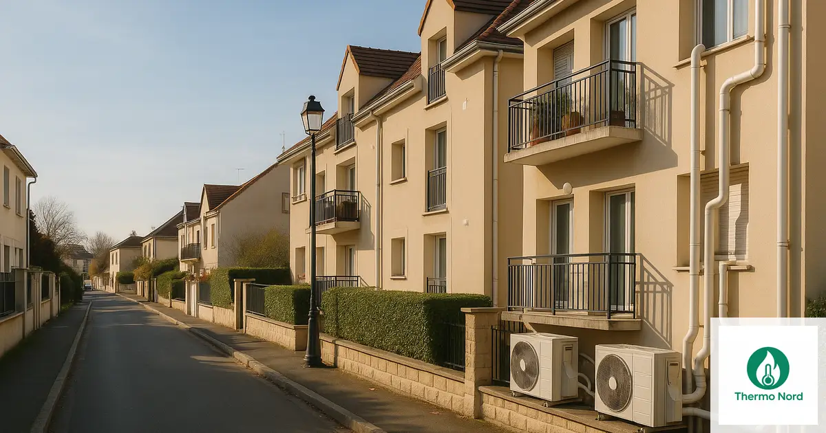 Pavillons et immeubles résidentiels à Mandres-les-Roses (94520), Val-de-Marne — zone d'intervention Thermo Nord