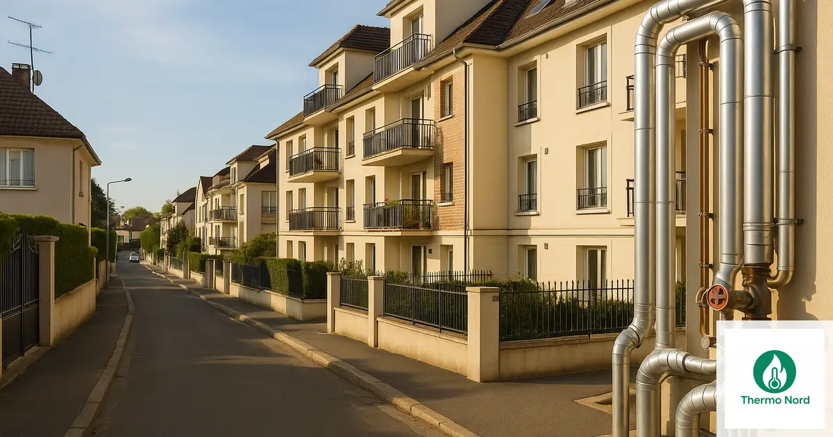Pavillons et immeubles résidentiels à Marolles-en-Brie (94440), Val-de-Marne — zone d'intervention Thermo Nord