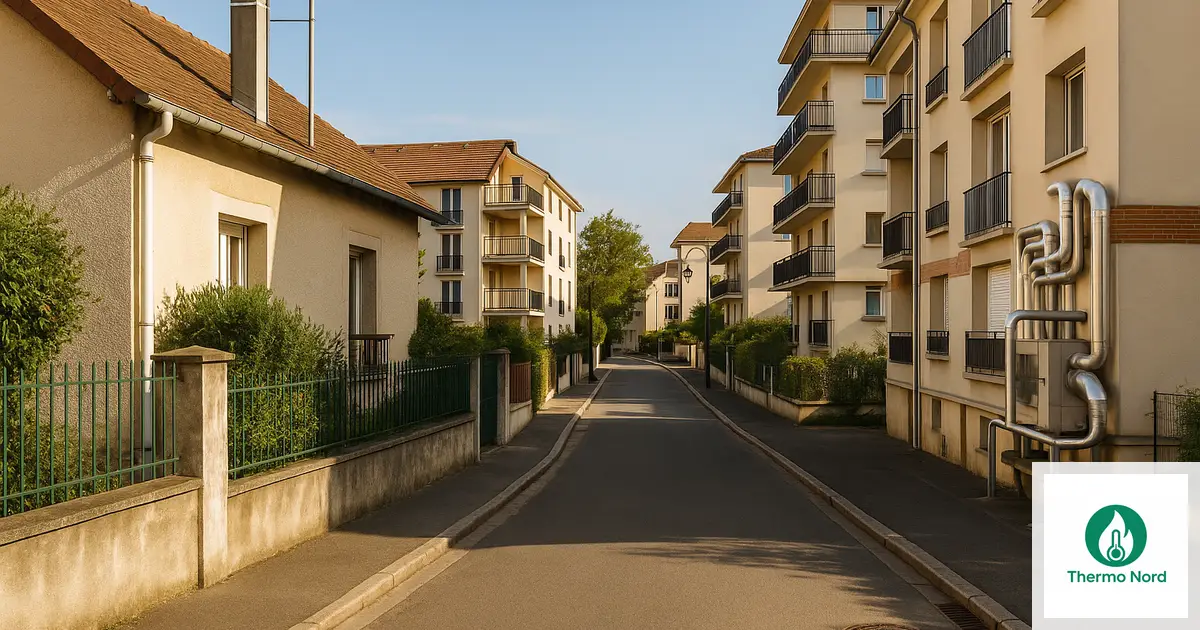 Pavillons et immeubles résidentiels à Périgny-sur-Yerres (94520), Val-de-Marne — zone d'intervention Thermo Nord