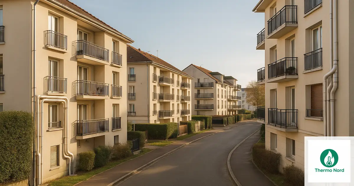 Pavillons et immeubles résidentiels à Valenton (94460), Val-de-Marne — zone d'intervention Thermo Nord