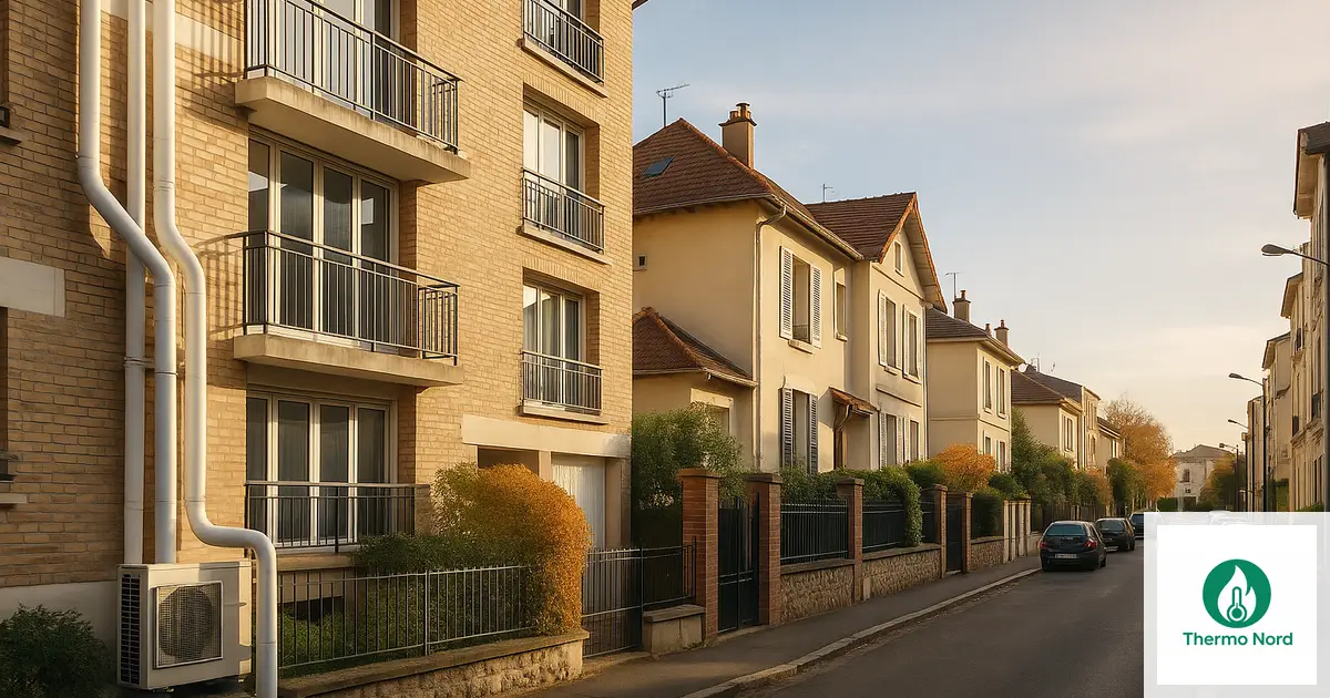 Pavillons et immeubles résidentiels à Vincennes (94300), Val-de-Marne — zone d'intervention Thermo Nord