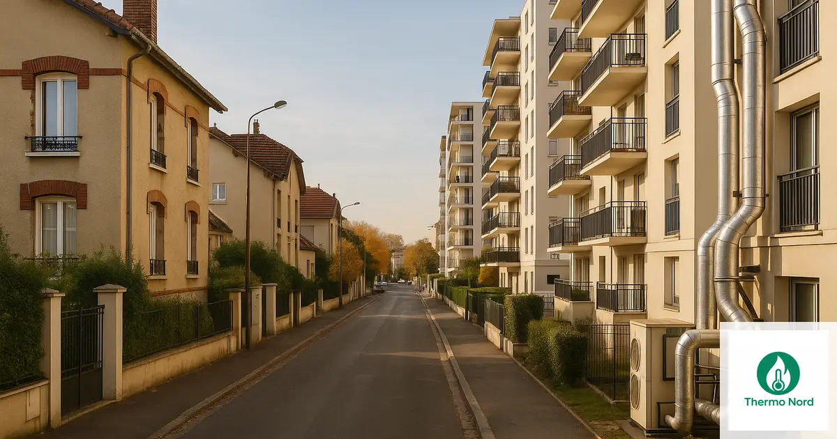 Pavillons et immeubles résidentiels à Vitry-sur-Seine (94400), Val-de-Marne — zone d'intervention Thermo Nord