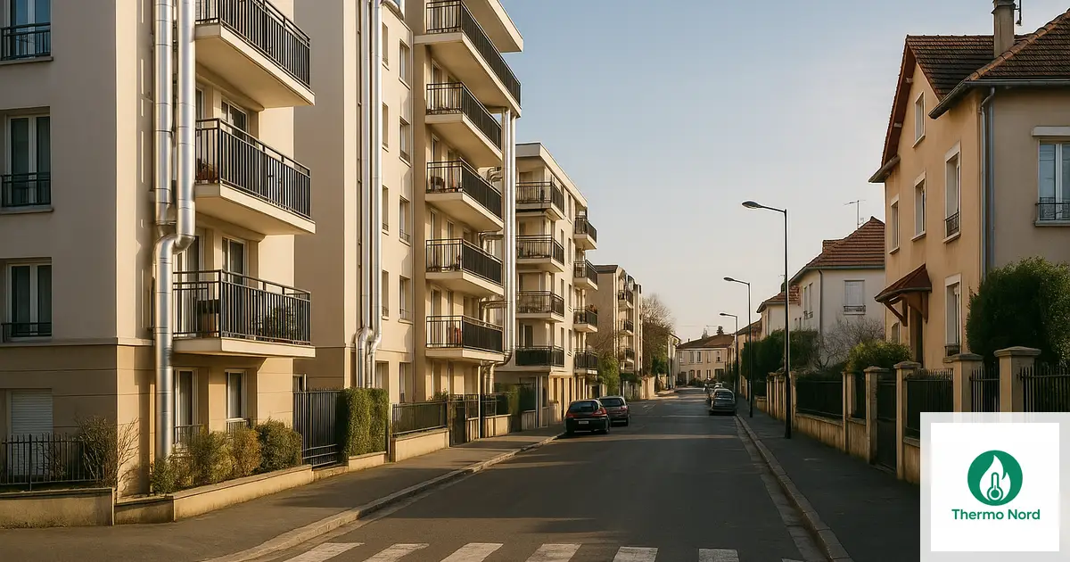 Rues et immeubles du quartier Centre-Ville à Champigny-sur-Marne (94500) — zone d'intervention Thermo Nord
