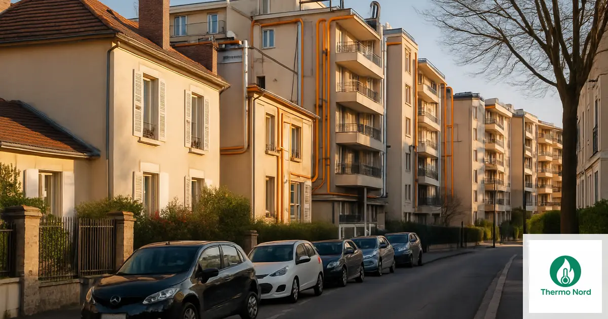 Rues et immeubles du quartier Bercy à Charenton-le-Pont (94220) — zone d'intervention Thermo Nord