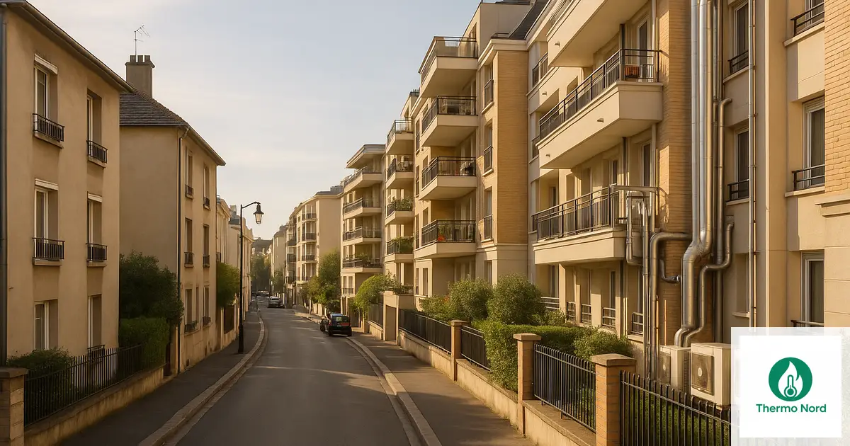 Rues et immeubles du quartier Centre-Ville à Charenton-le-Pont (94220) — zone d'intervention Thermo Nord