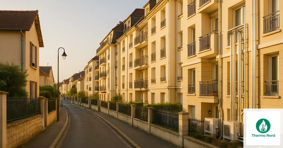 Rues et immeubles du quartier Valmy à Charenton-le-Pont (94220) — zone d'intervention Thermo Nord