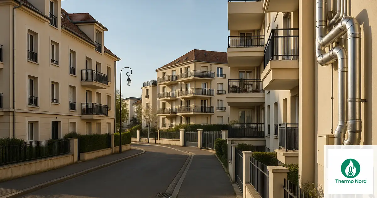 Rues et immeubles du quartier La Croix-des-Meches à Créteil (94000) — zone d'intervention Thermo Nord