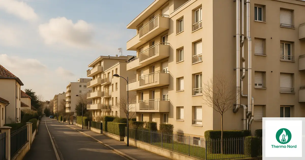 Rues et immeubles du quartier Petit-Pre Sablieres à Créteil (94000) — zone d'intervention Thermo Nord