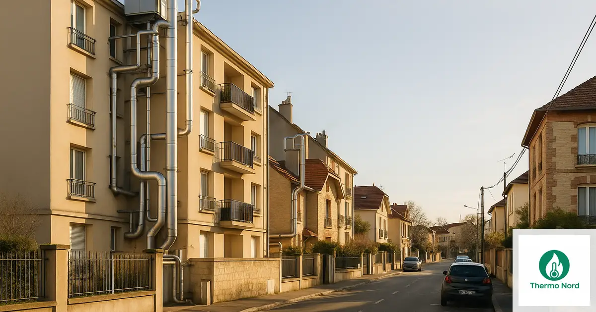 Rues et immeubles du quartier Centre-Ville à Fontenay-sous-Bois (94120) — zone d'intervention Thermo Nord