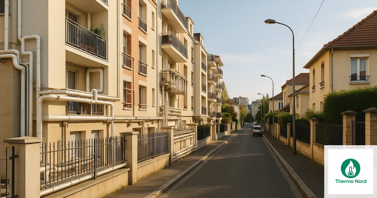 Rues et immeubles du quartier Fort de Nogent à Fontenay-sous-Bois (94120) — zone d'intervention Thermo Nord