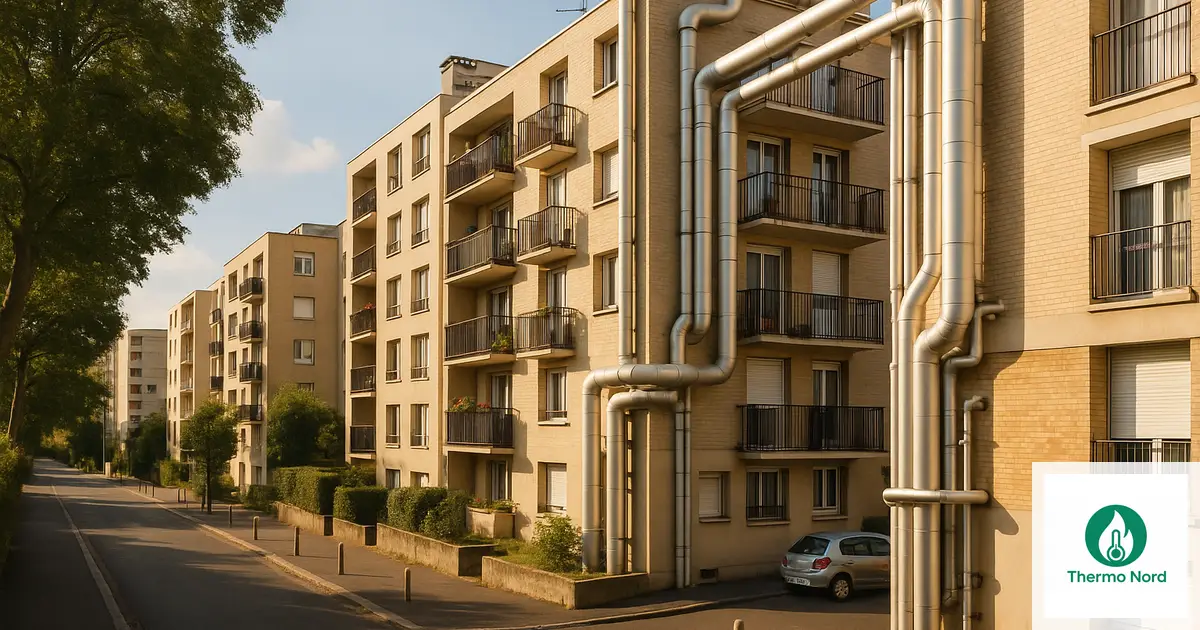 Rues et immeubles du quartier Larris à Fontenay-sous-Bois (94120) — zone d'intervention Thermo Nord