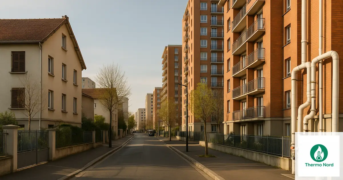 Rues et immeubles du quartier Gagarine-Truillot à Ivry-sur-Seine (94200) — zone d'intervention Thermo Nord