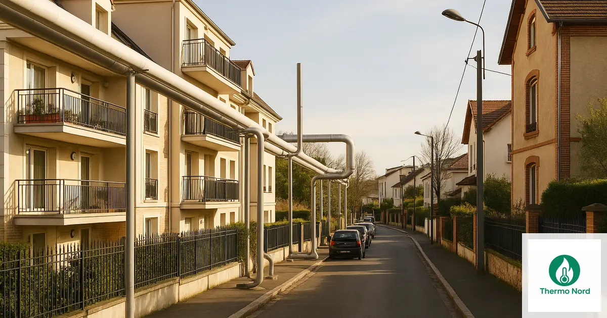 Rues et immeubles du quartier La Cascade à Le Perreux-sur-Marne (94170) — zone d'intervention Thermo Nord