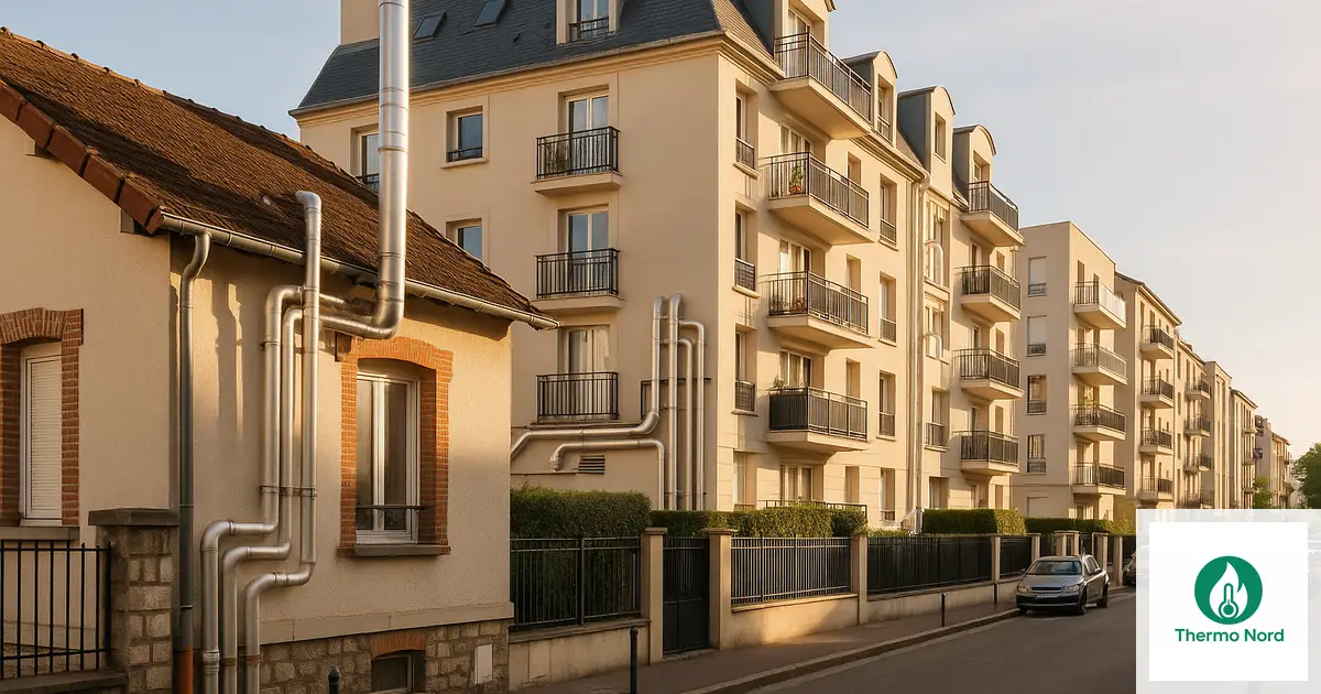 Rues et immeubles du quartier Centre-Ville à Le Perreux-sur-Marne (94170) — zone d'intervention Thermo Nord