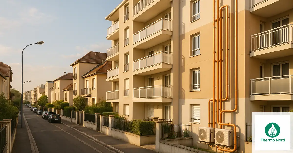 Rues et immeubles du quartier Centre-Ville à Vitry-sur-Seine (94400) — zone d'intervention Thermo Nord